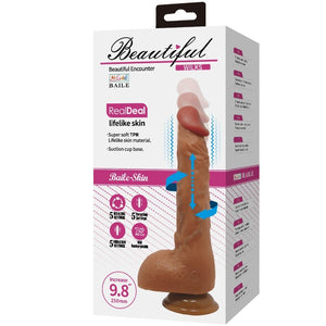 Baile – Magnifique vibrateur réaliste wilks 5 réglages 25 cm mulato