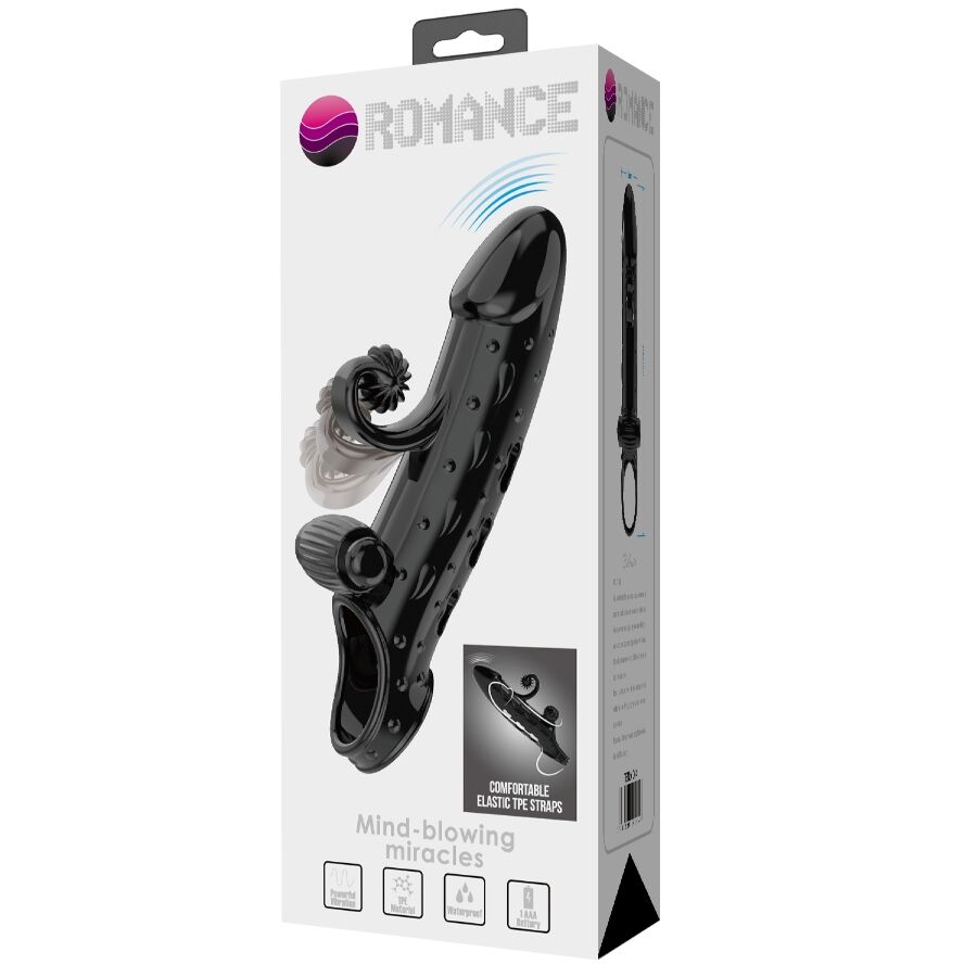 ROMANCE - FUNDA PARA PENE WITH VIBRACION NEGRO
