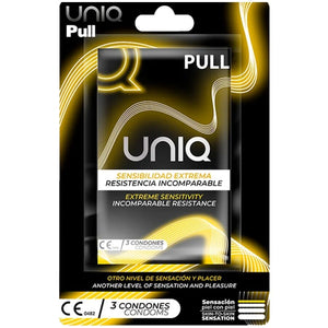 UNIQ – Préservatifs sans latex avec bandes pull 3 unités