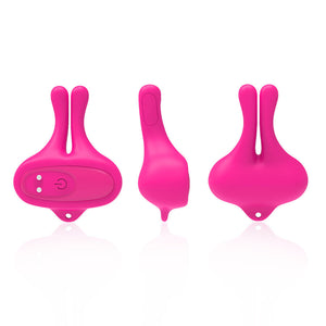 ARMONY - PINCES À TÉTONS MAGNÉTIQUES VIBRATOIRES EN FORME DE LAPIN ROSE