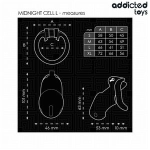 ADDICTED TOYS LOCKED - MINDNIGHT CELL CAGE À PÉNIS TAILLE L