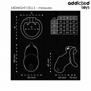 ADDICTED TOYS LOCKED - MINDNIGHT CELL CAGE À PÉNIS TAILLE S