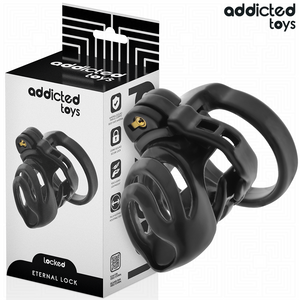 ADDICTED TOYS LOCKED - CAGE À PÉNIS À VERROUILLAGE ÉTERNEL 9 CM