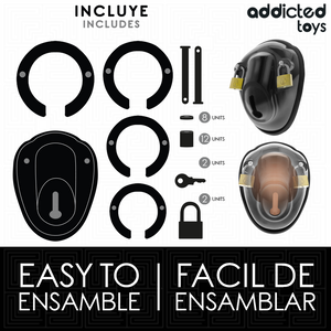 ADDICTED TOYS LOCKED - À PÉNIS VERROUILLÉE SANS CLÉ 11,5 CM
