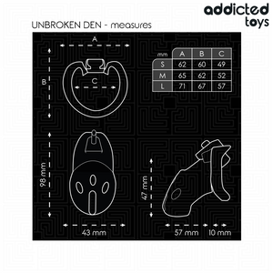ADDICTED TOYS LOCKED - CAGE À PÉNIS UNBROKEN DEN 9,8 CM