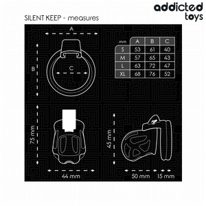 ADDICTED TOYS LOCKED - CAGE À PÉNIS SILENCIEUSE 7,5 CM