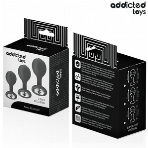 ADDICTED TOYS - LOT DE 3 PLUG ANAL AVEC BIJOU