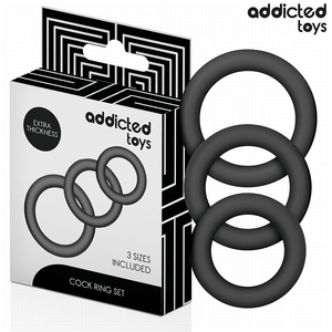 ADDICTED TOYS - LOT DE ANNEAUX EN SILICONE MODÈLE 1