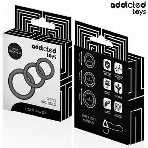 ADDICTED TOYS - LOT DE ANNEAUX EN SILICONE MODÈLE 1