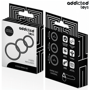 ADDICTED TOYS - LOT DE ANNEAUX EN SILICONE MODÈLE 2