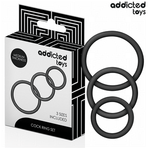 ADDICTED TOYS - LOT DE ANNEAUX EN SILICONE MODÈLE 2