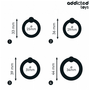 ADDICTED TOYS - LOT D'ANNEAUX EN SILICONE À PRESSION