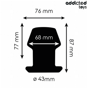 ADDICTED TOYS - PLUG ANAL CREUX EXTRÊME TAILLE M 8,7 CM