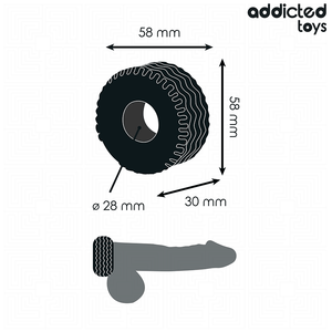 ADDICTED TOYS - ANNEAU PÉNITENSIF EXTRA ÉPAIS