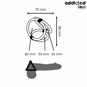 ADDICTED TOYS - ANNEAU PÉNIS TRIPLE