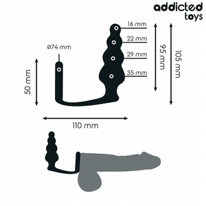 ADDICTED TOYS - PLUG ANAL AVEC ANNEAU MODÈLE 5