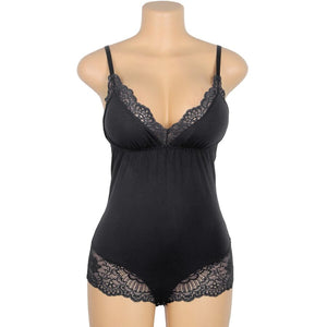 Subblime – Teddy détail dentelle florale noir S/M