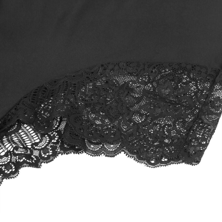 SUBBLIME - TEDDY DETALLE ENCAJE BLOEMEN NEGRO S/M