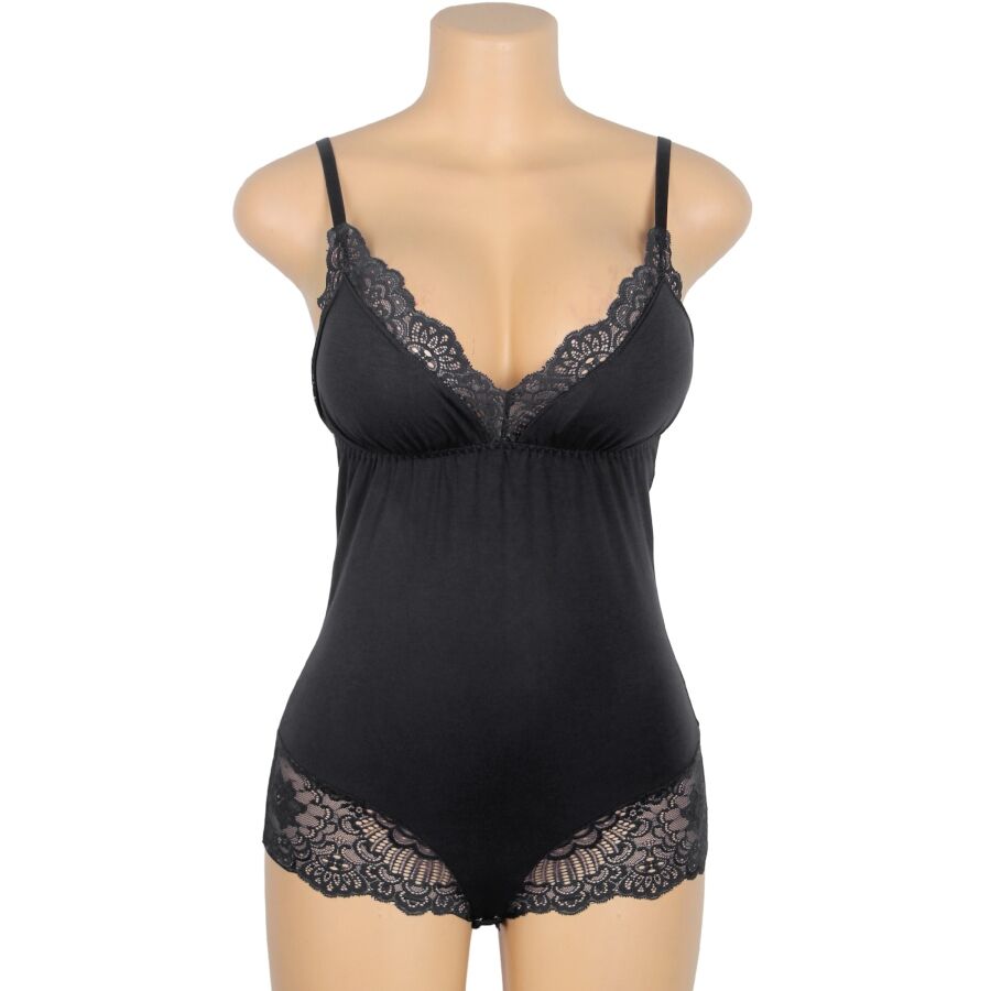 SUBBLIME - TEDDY DETALLE ENCAJE BLOEMEN NEGRO L/XL