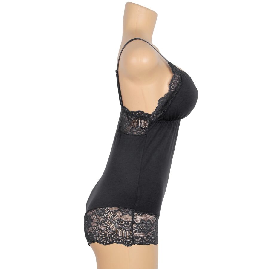 SUBBLIME - TEDDY DETALLE ENCAJE BLOEMEN NEGRO L/XL
