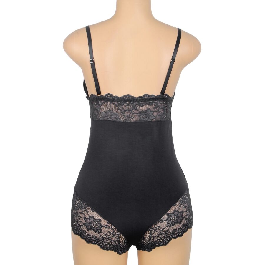 SUBBLIME - TEDDY DETALLE ENCAJE BLOEMEN NEGRO L/XL