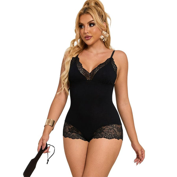 Subblime – Teddy détail dentelle florale noir L/XL