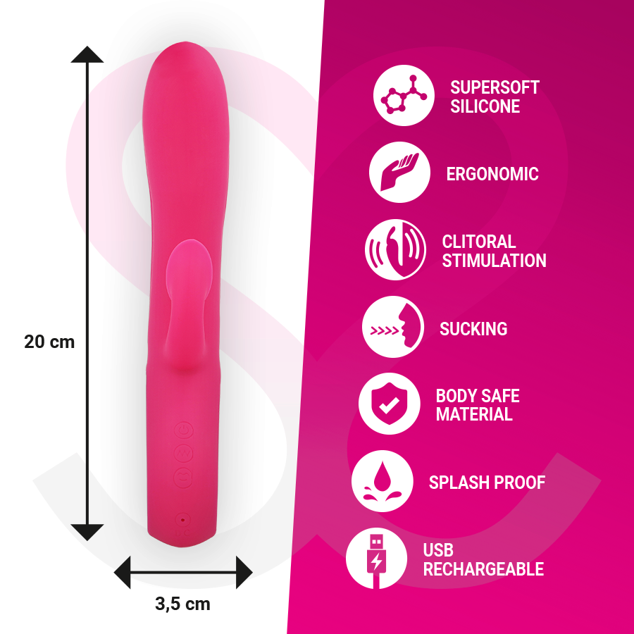 MORESSA - DUSTIN CLITORIAL SUCTION AND POTENTE VIBRACIÓN PREMIUM RECHARGEABLE SILICONE