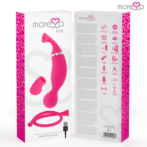 Moressa – Kirk duo ondes stimulantes + masseur multifonction rechargeable en silicone premium