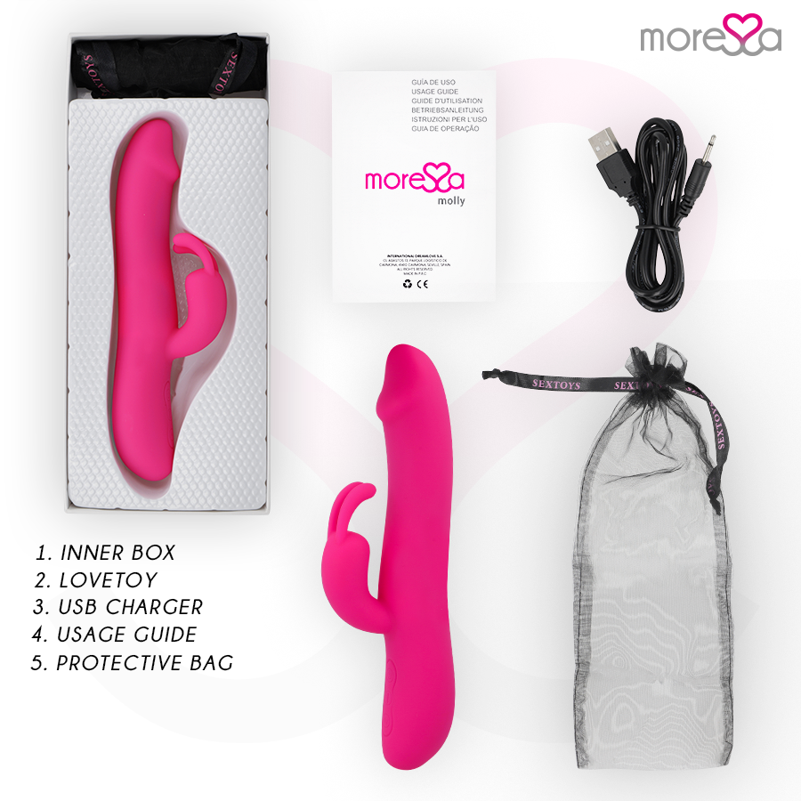 MORESSA - MOLLY IMPULSOR UP&amp;DOWN AND POTENTE VIBRACIÓN PREMIUM SILICONE RECHARGEABLE