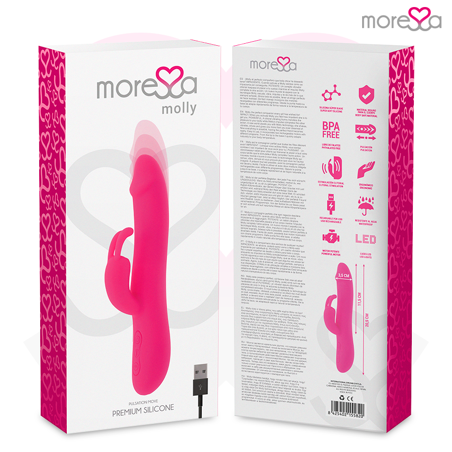 MORESSA - MOLLY IMPULSOR UP&amp;DOWN AND POTENTE VIBRACIÓN PREMIUM SILICONE RECHARGEABLE