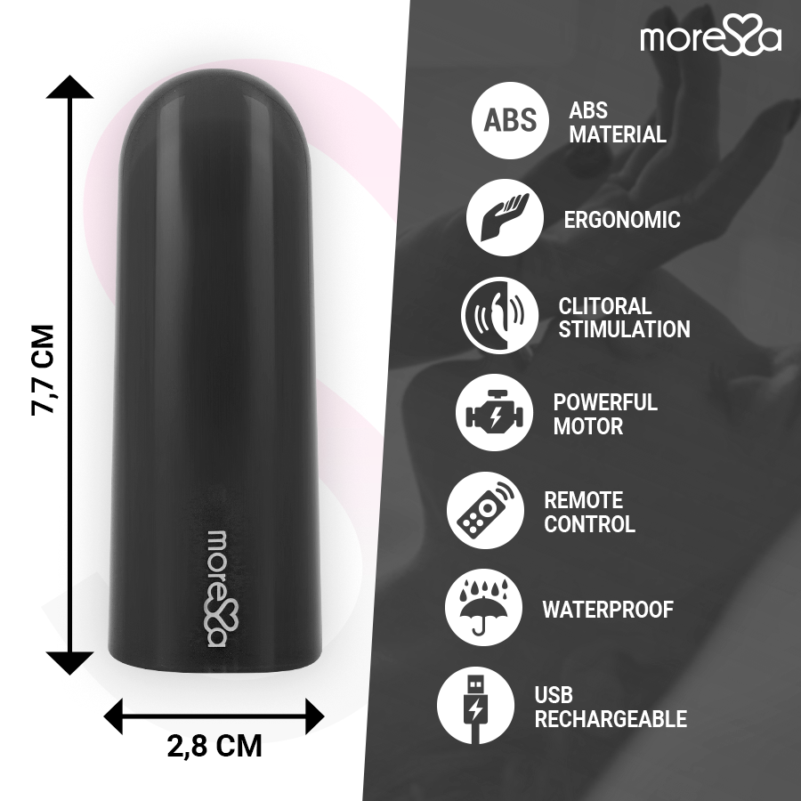 MORESSA - NIX POTENTE VIBRADOR MULTI JUEGOS CONTROLE AFSTANDSBEDIENING NEGRO