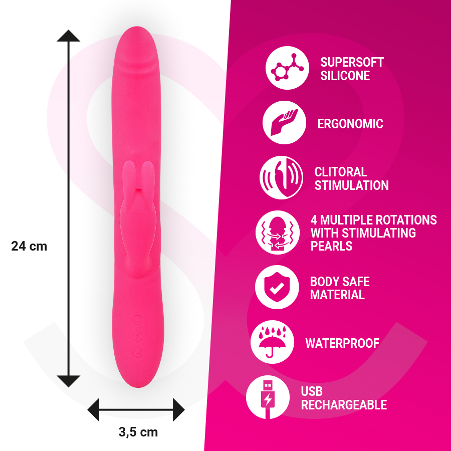 MORESSA - SOMER ROTADOR PERLADO EN POTENTE VIBRACIÓN SILICONE PREMIUM