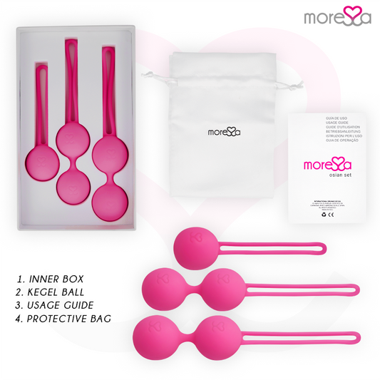 MORESSA - OSIAN SET PREMIUM SILICONEN ROZE (Osian One - 51 g | Osian Two - 101 g | Osian Three 85 g)