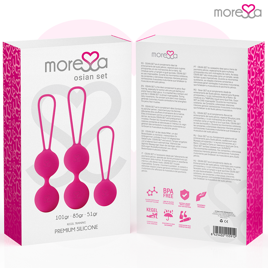 MORESSA - OSIAN SET PREMIUM SILICONEN ROZE (Osian One - 51 g | Osian Two - 101 g | Osian Three 85 g)