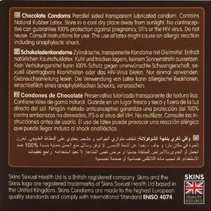 SKINS - PACK DE 4 PRÉSERVATIFS PREMIUM CHOCOLAT