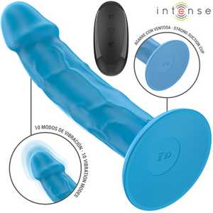 Intense – Phoebe vibrateur réaliste 10 vibrations télécommande bleu