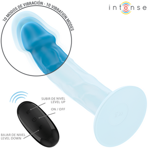 Intense – Phoebe vibrateur réaliste 10 vibrations télécommande bleu