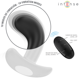 Intense – Chandler anal plug 10 vibrations noir télécommande