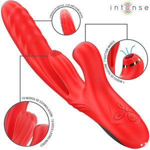 Intense – Karol vibrateur multifonction poussée & stimulation & ondes stimulantes rouge