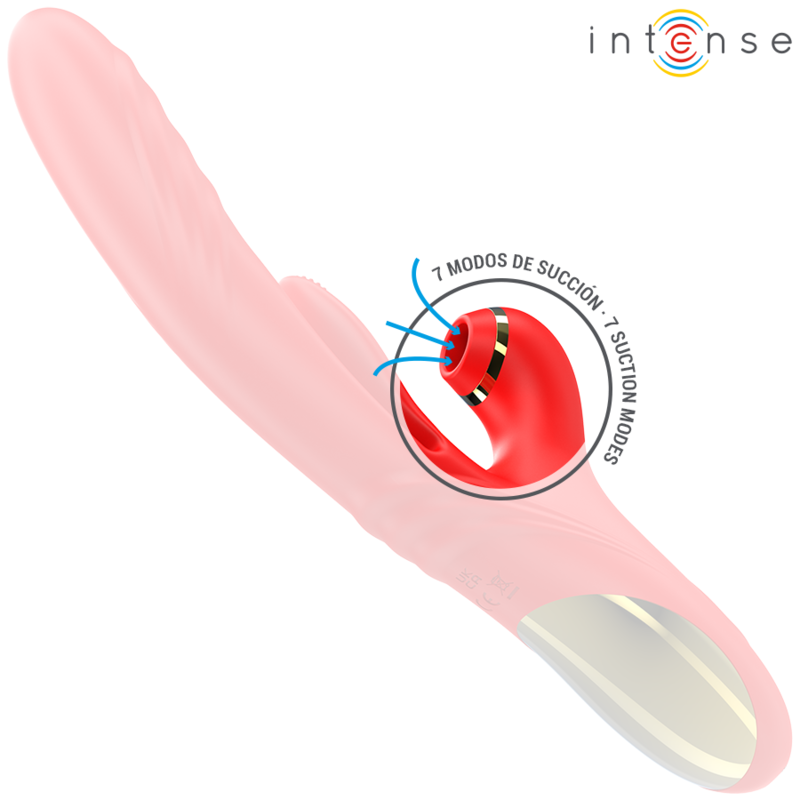 INTENSE - KAROL VIBRATEUR MULTIFONCTION POUSSÉE & STIMULATION & ONDES STIMULANTES ROUGE