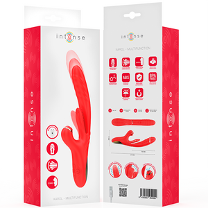 Intense – Karol vibrateur multifonction poussée & stimulation & ondes stimulantes rouge