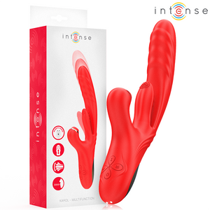 Intense – Karol vibrateur multifonction poussée & stimulation & ondes stimulantes rouge