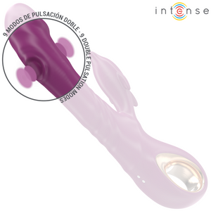 Intense – Halle vibrateur multifonction avec langue stimulante dauphin violet