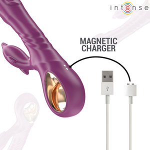 Intense – Halle vibrateur multifonction avec langue stimulante dauphin violet