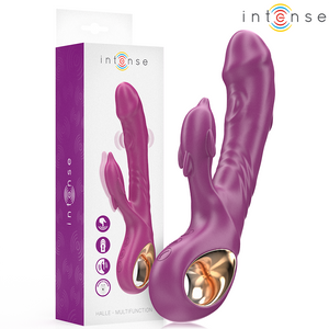 Intense – Halle vibrateur multifonction avec langue stimulante dauphin violet
