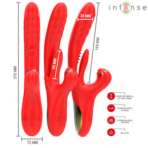 Intense – Rosalia vibrateur multifonction 3 en 1 rouge