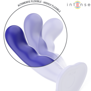Intense – Shorty vibrateur avec ventouse télécommande bleue