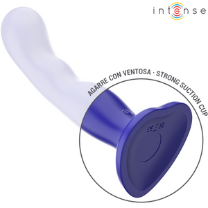 Intense – Shorty vibrateur avec ventouse télécommande bleue