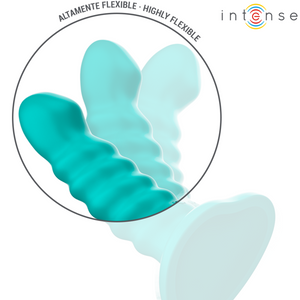 Intense – Buffy vibrateur taille S design spirale 10 vibrations télécommande bleue