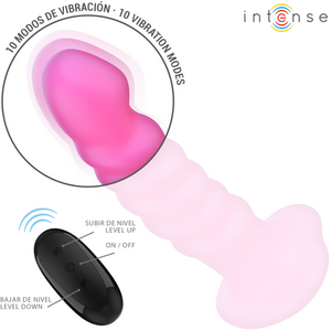 Intense – Cindy vibrateur taille L design spirale 10 vibrations rose télécommande